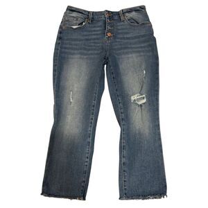 Maurices Straight Leg Jeans Button Fly - Size 10, Mid Wash